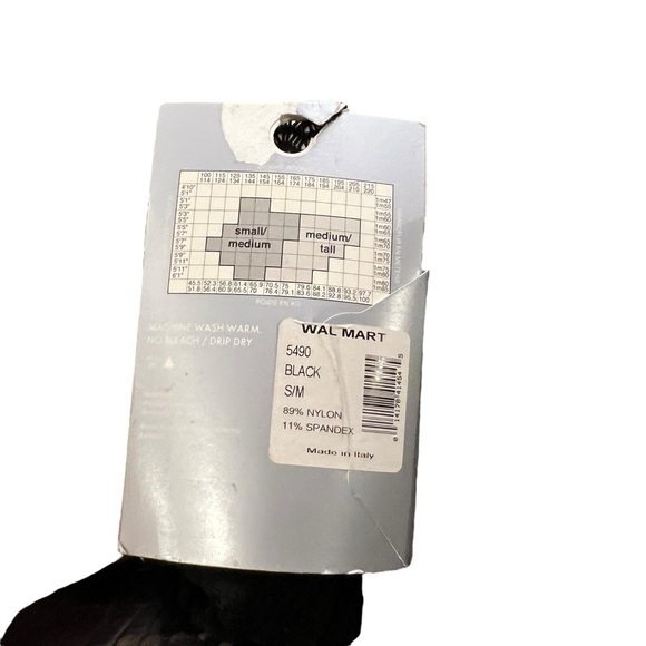 No Boundaries Fashion Tights Black Open Weave Size Small Medium Made‎ In Italy - Picture 4 of 8